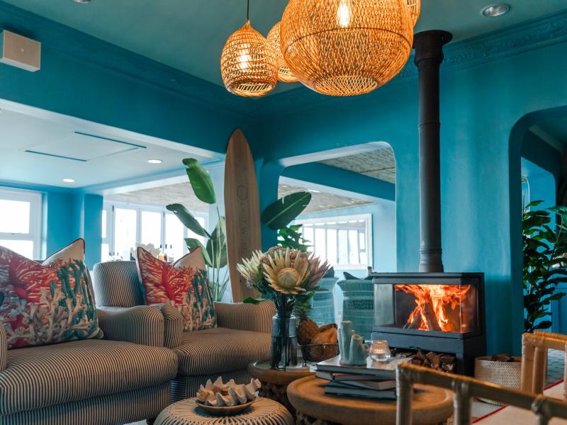 Lounge and Fireplace