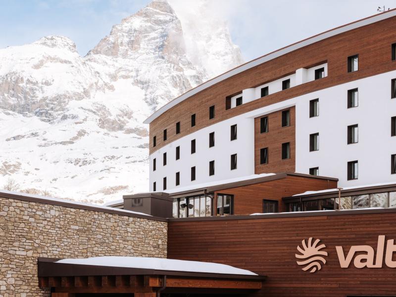 Exterior View with Snowed Mountains in Background