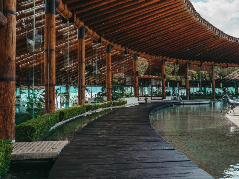 Water Mirrors Walkway Interior Space