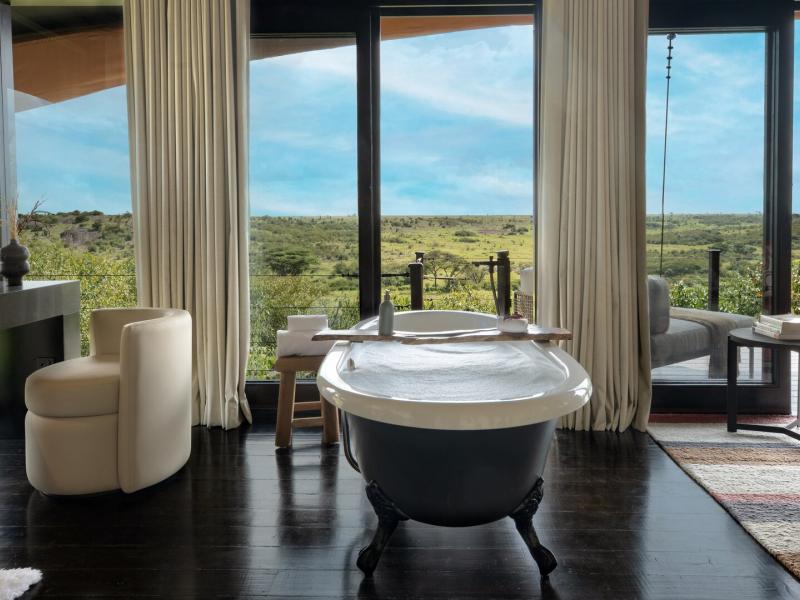 Luxury Tented Suite Bathroom with Soaking Tub