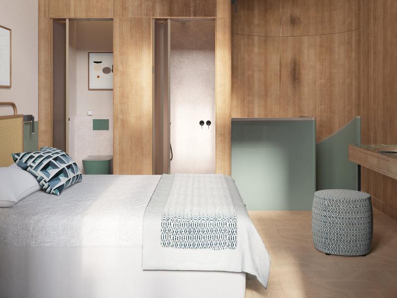 Suite A Bedroom View to Interior