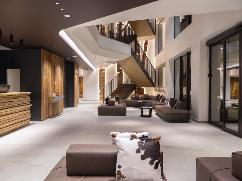 Grand Hotel Courmayeur Mont Blanc Reception and Stairs