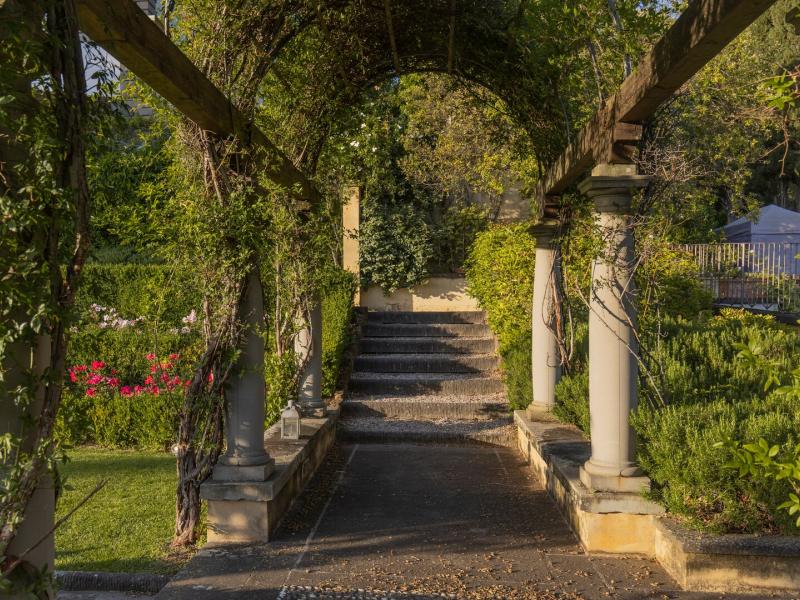 Italian garden pathway.