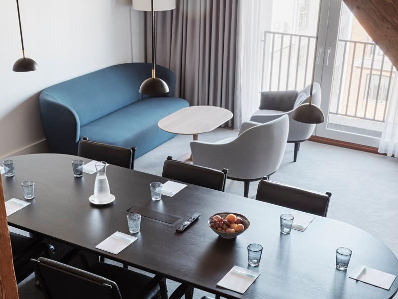 Conference Suite meeting table - view from stairs
