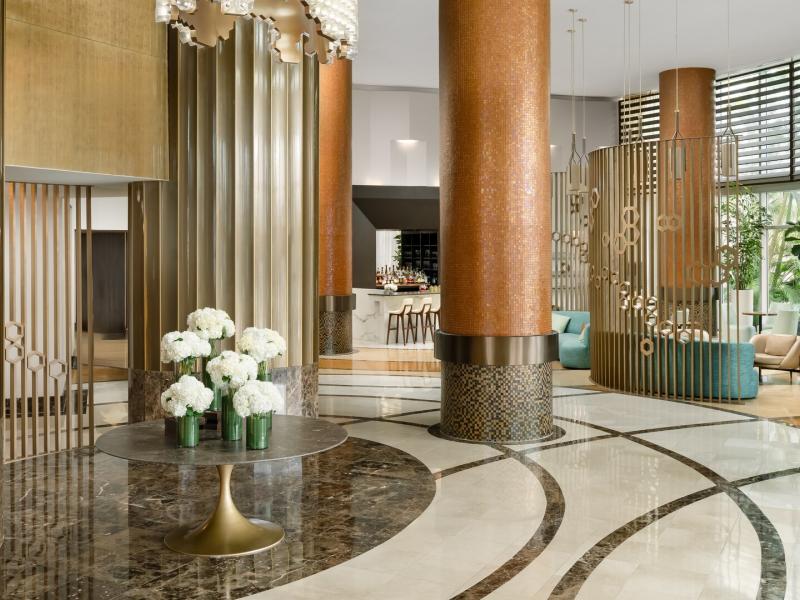 Lobby, reception and bar