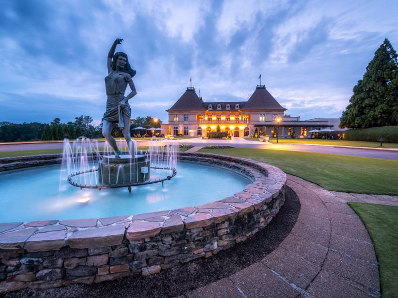 Fountain on property