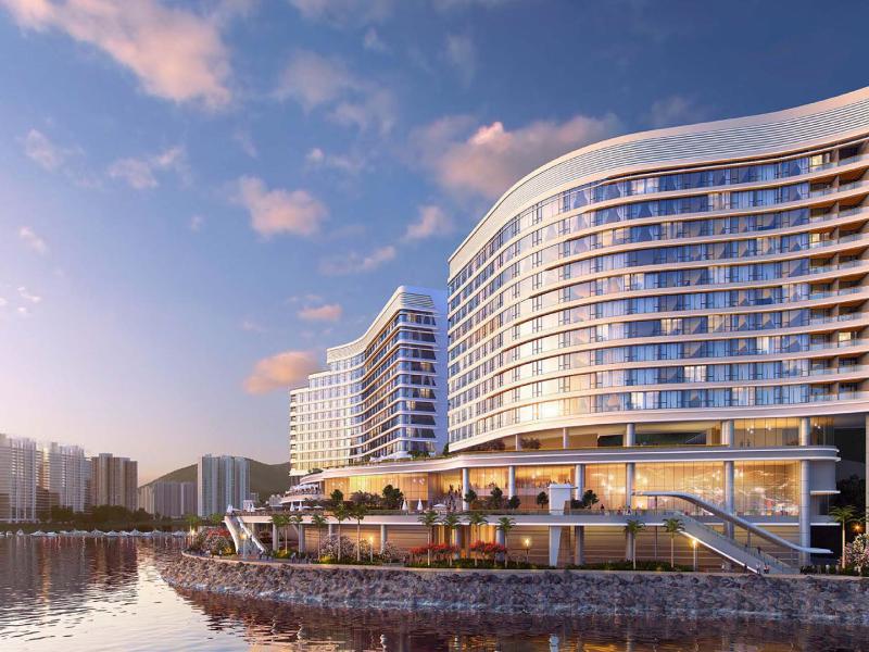 The Fullerton Ocean Park Hotel Hong Kong at Dusk