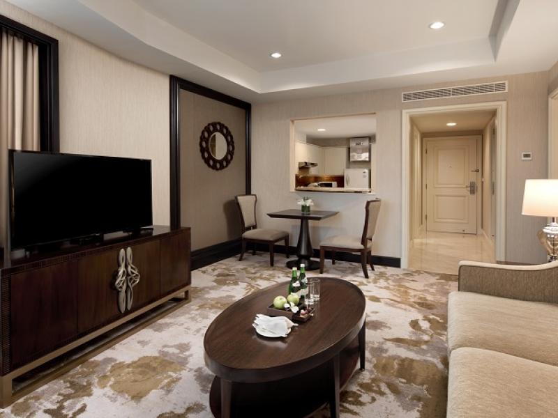 One Bedroom Suite Living & Kitchen