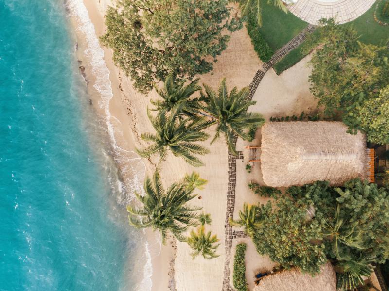 Turtle Inn Aerial View of the Beach