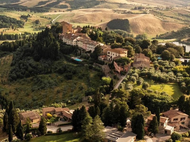 Aerial View of Hotel Property and Exterior | Castelfalfi