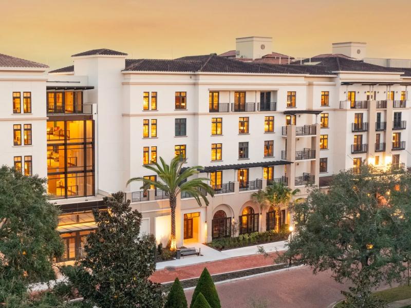 The Alfond Inn | Aerial Exterior View at Sunset