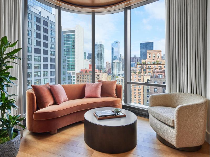 Pendry Manhattan West Guest Room with view of city