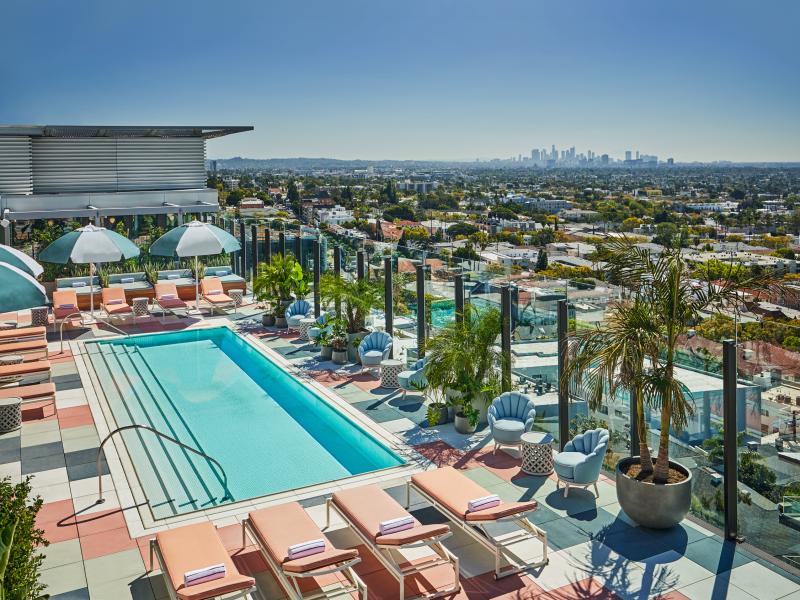 Pendry West Hollywood Aerial of Pool