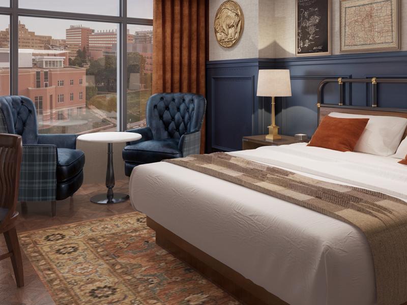 The Benson Hotel & Faculty Club Campus Theme Bedroom