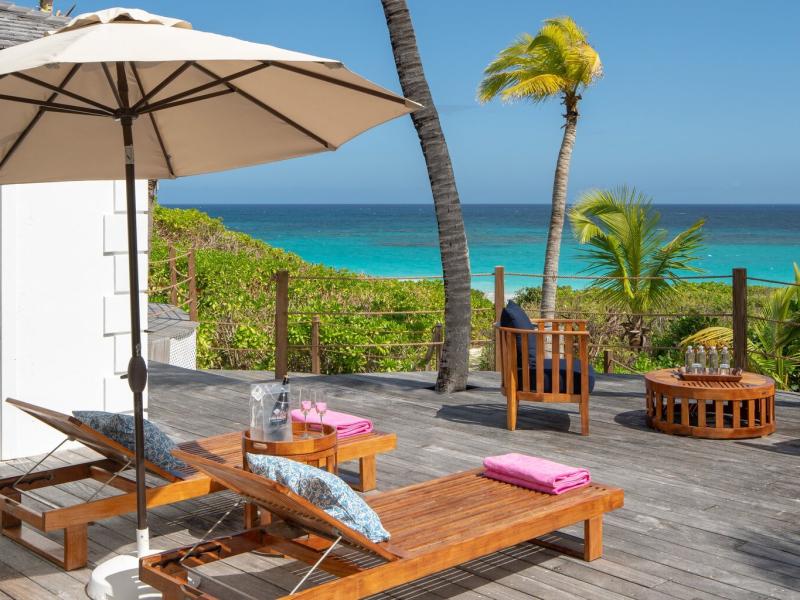 Pink Sands Resort Guest Terrace with Loungers