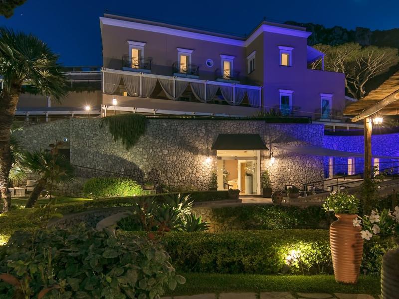 Villa Marina Capri and gardens evening