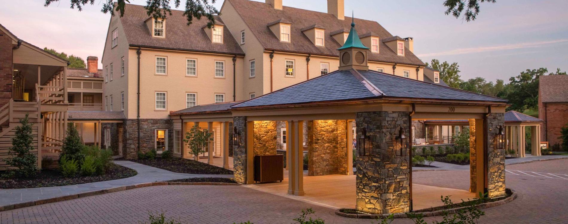 Boar’s Head Resort Entrance at Dusk