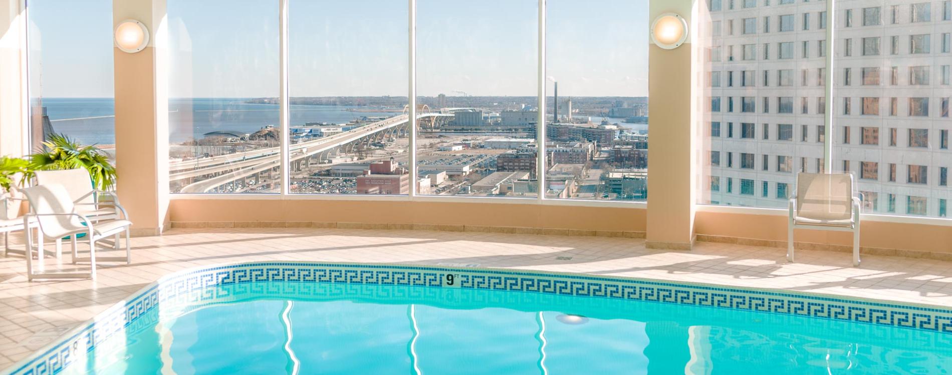 The Pfister Hotel Indoor Pool with view
