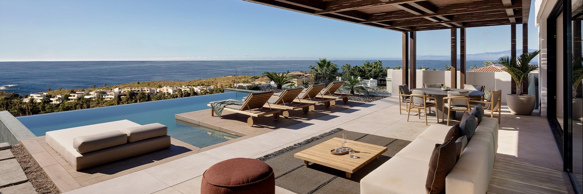 Royal Hideaway Corales Villas Guest Accommodations Terrace and Pool Area