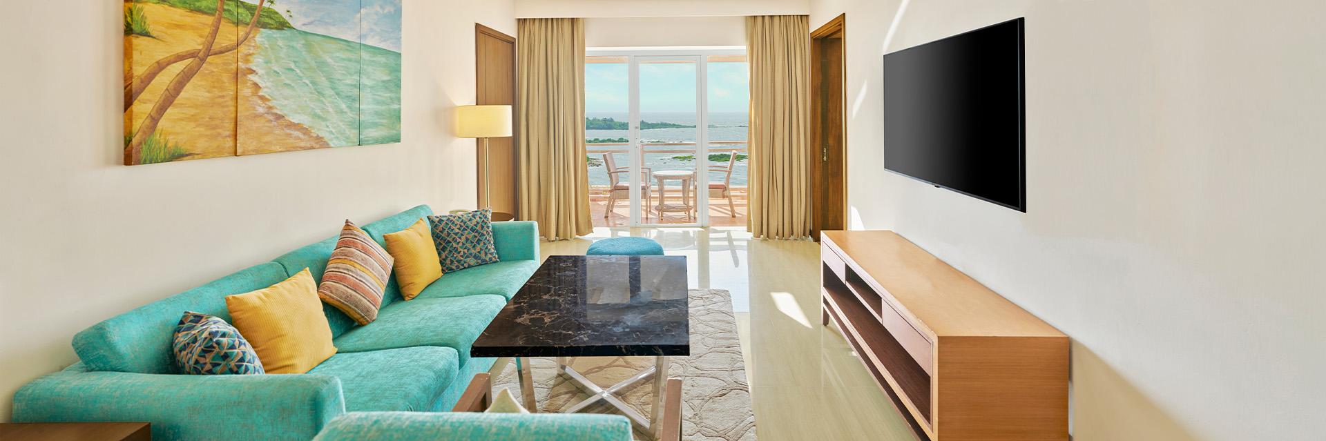 The Resort, Mumbai Guestroom Living Area with Terrace