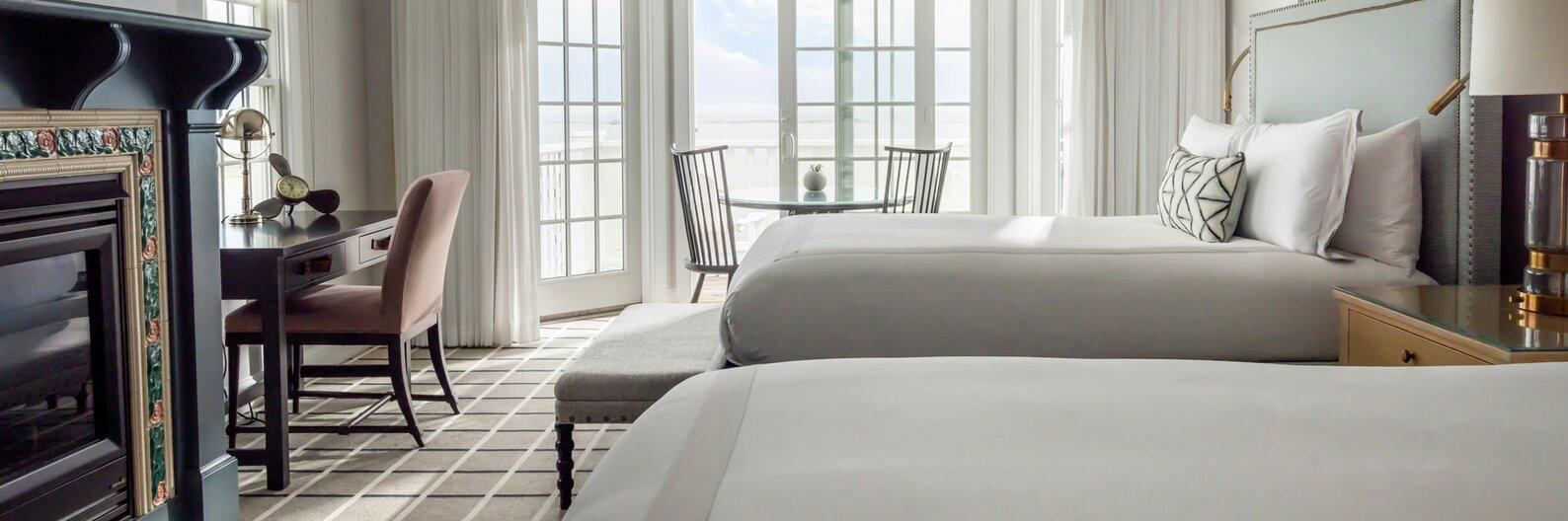 Chatham Bars Inn Double Beds Guest Accommodations with Fireplace