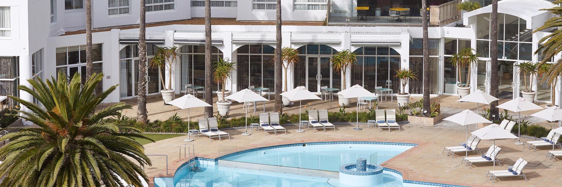 President Hotel Terrace and Pool with loungers