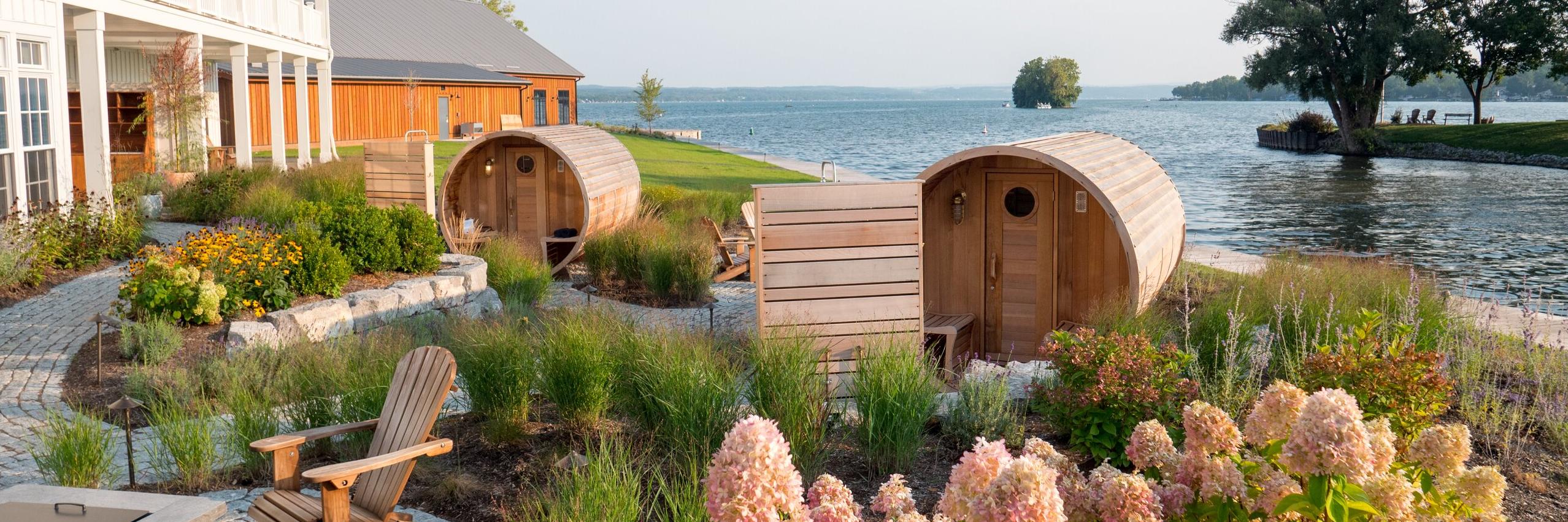 The Lake House on Canandaigua Willowbrook Spa Barrel-Shaped Saunas