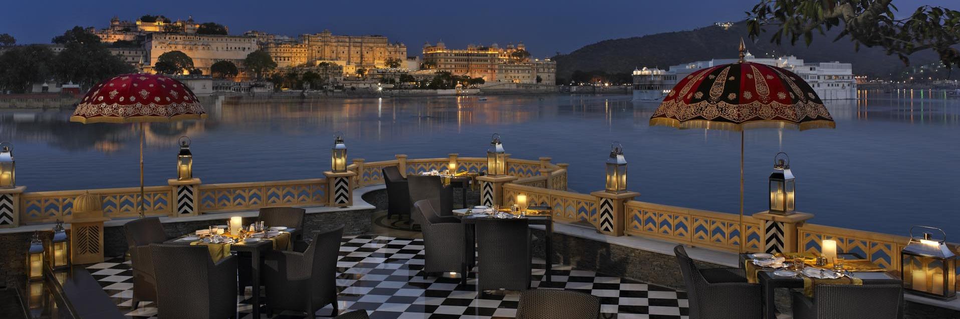 The Leela Palace Udaipur Sishe Mehal Waterside Dining