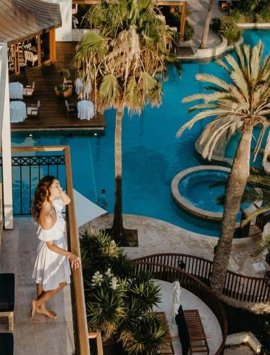 Annabelle View of Outdoor Pool from Duplex Suite