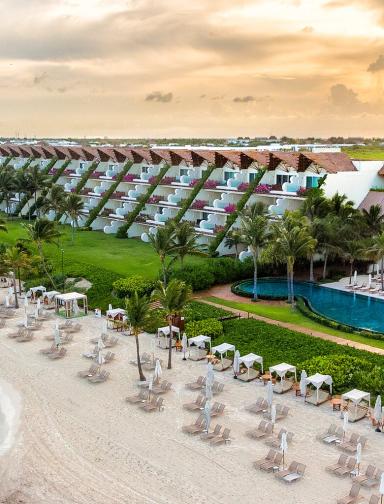 Grand Velas Riviera Maya Overview of hotel and beach