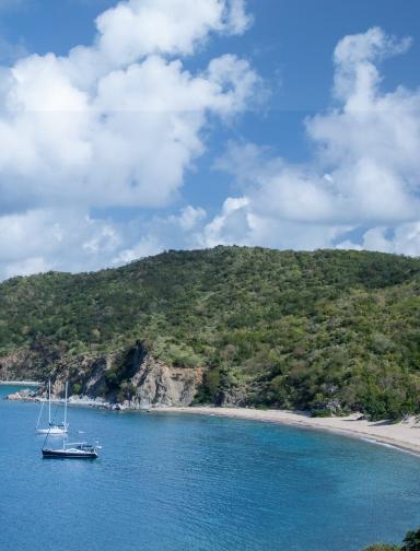 Peter Island Resort boat in water