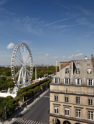 View of the Eifel Tower from Hotel Regina Louvre
