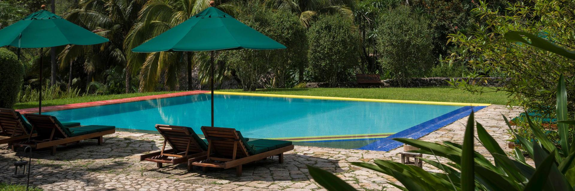 Blancaneaux Lodge Main Pool area.