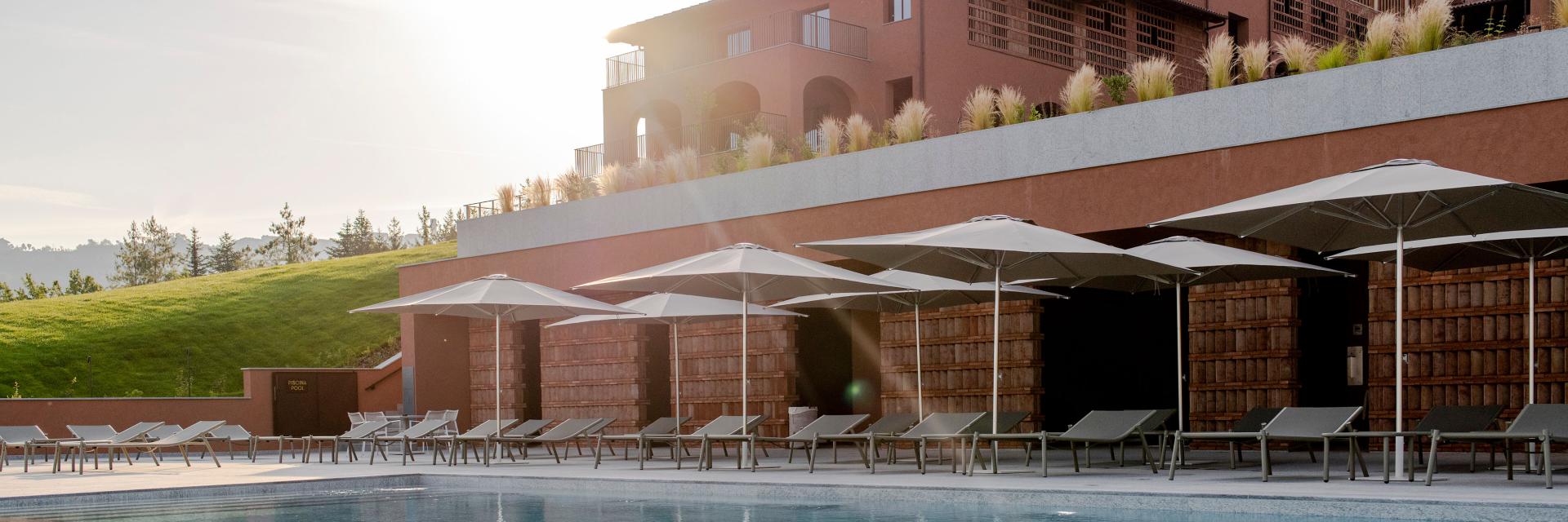 Poolside at Casa di Langa