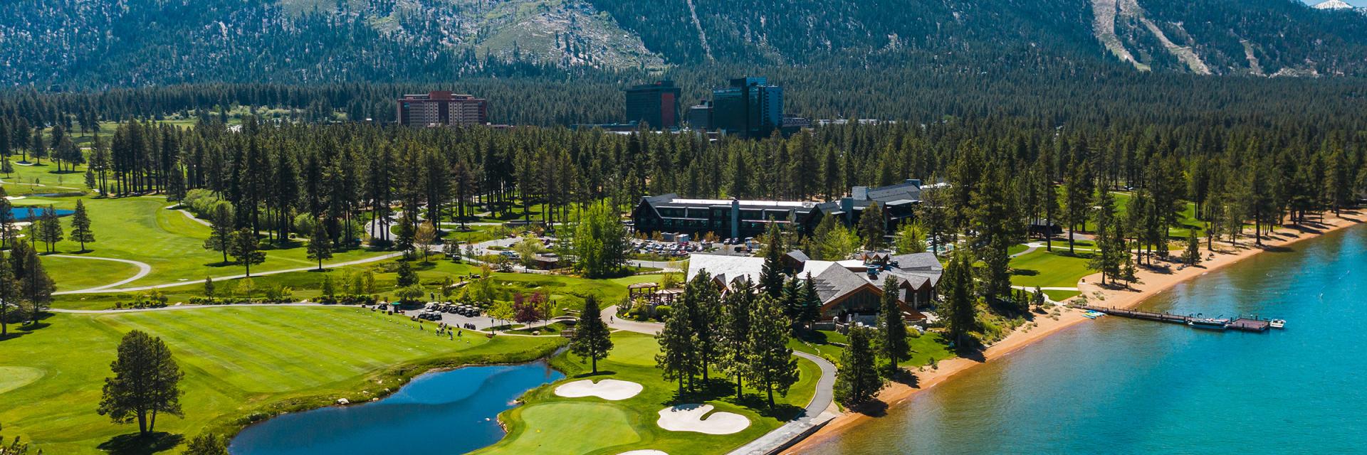 Edgewood Tahoe Resort Aerial View at Summer