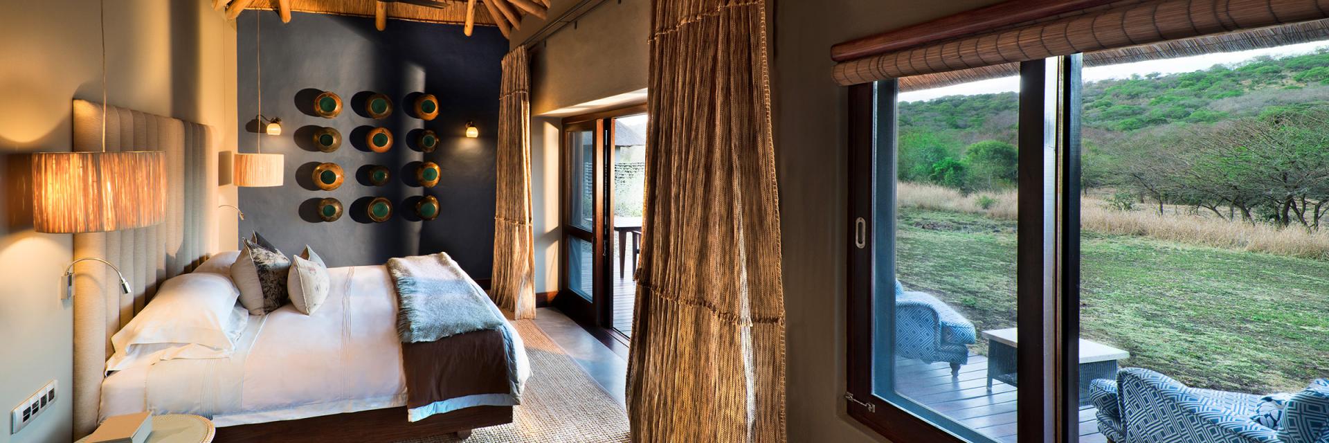 andBeyond Phinda Zuka Lodge Bedroom with view of nature