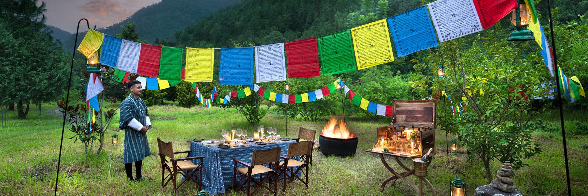 andBeyond Punakha River Lodge Outdoor Dining