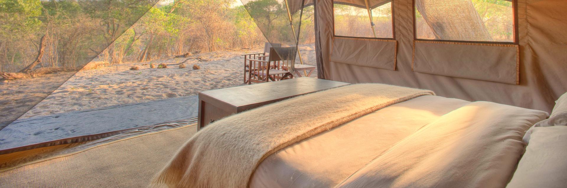 Tented Suite Bed and View