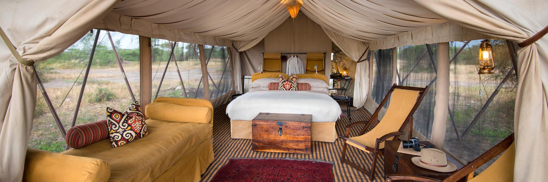 andBeyond Serengeti Under Canvas Family Tent Bedroom