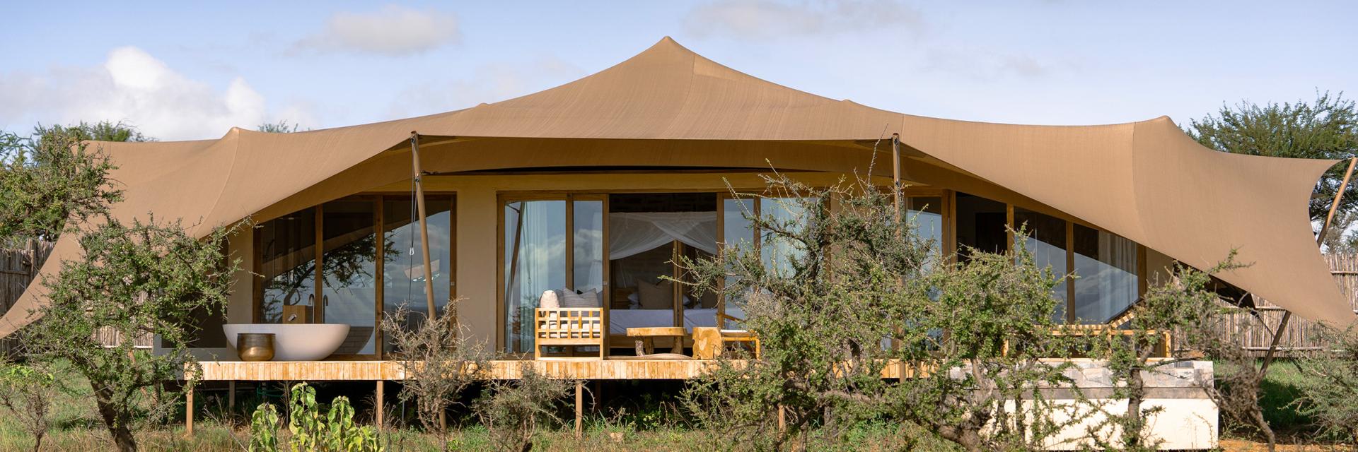ENVI Sisini Serengeti Outdoor View of Sanctuary Tented Suite