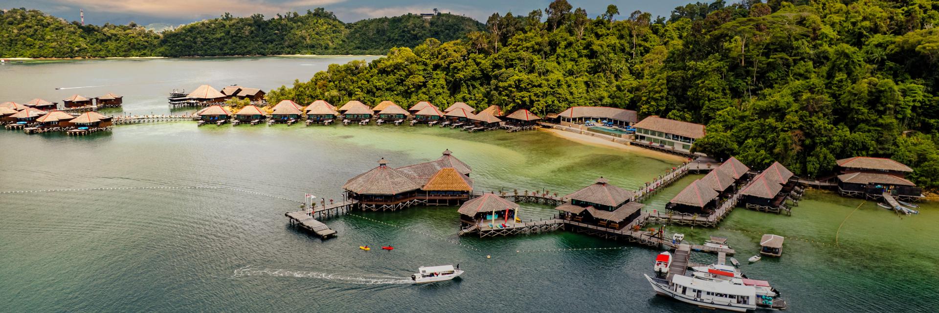 Gayana Marine Resort Aerial of Resort
