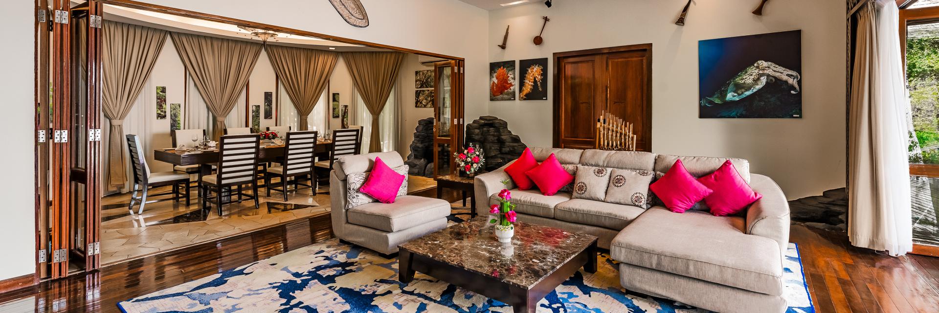 Bungaraya Island Resort Royal Villa Living Area