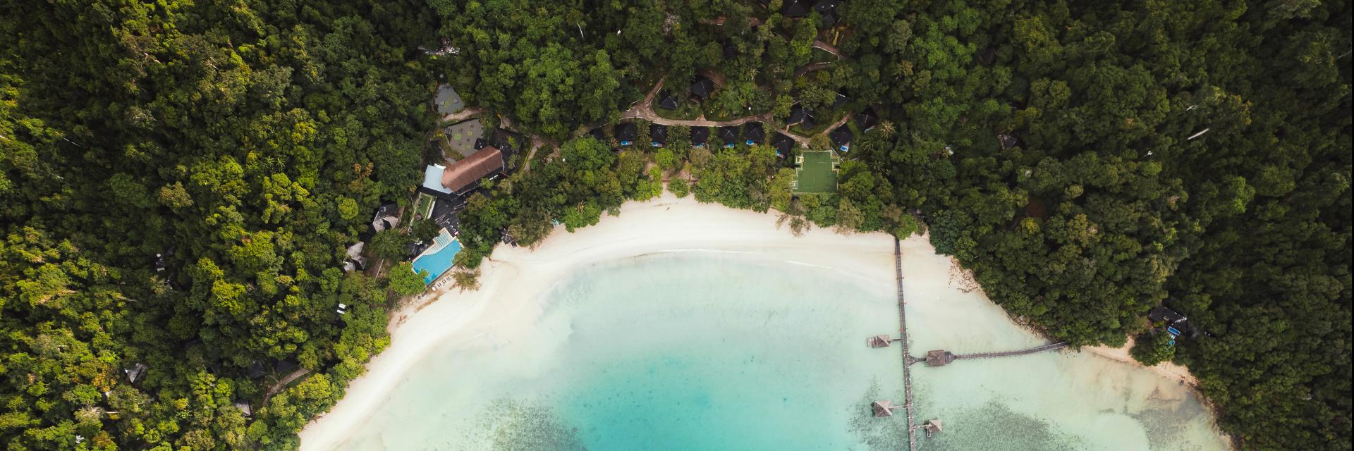 Bungaraya Island Resort Aerial