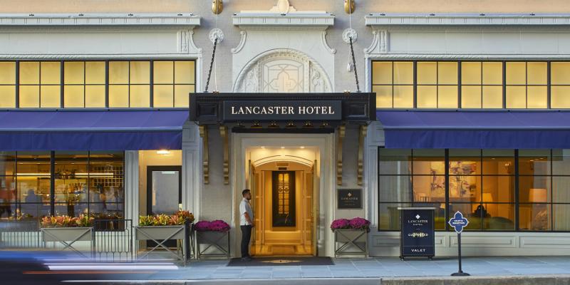 the lancaster hotel houston texas exterior front entrance