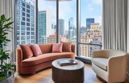 Pendry Manhattan West Guest Room with view of city